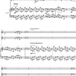 partituurvoorbeeld trio voor viool, klarinet, piano deel 3