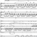 partituurvoorbeeld trio voor viool, klarinet, piano deel 2